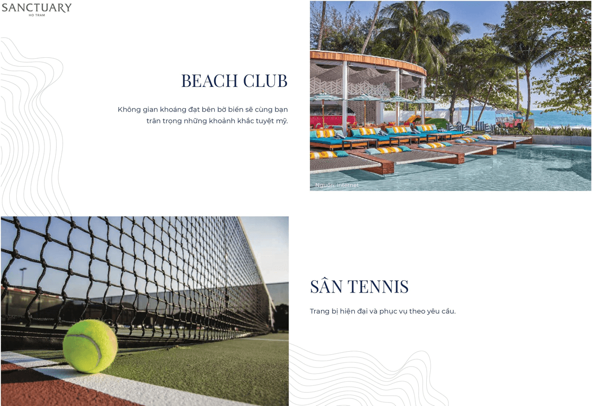 Tiện ích Vàng SANCTUARY HỒ TRÀM VILLA