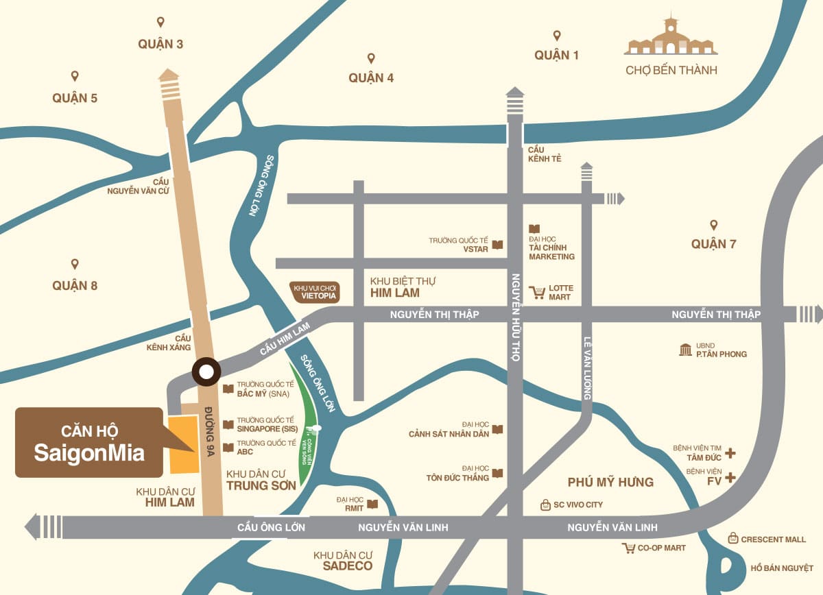 Vị trí dự án Saigon Mia